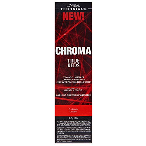 L'Oreal Paris Chroma Reds True Reds Hair Color, Chroma Garnet, 1,74 onça