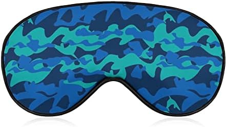 Dolphin Camo máscaras para olhos macios com cinta ajustável confortável de uma venda para dormir para dormir