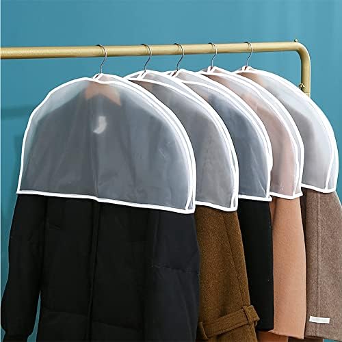 Tampas de ombro de vinil transparentes do FXKOOLR Terno de armário protege o conjunto de decoração de casa de armazenamento de 10 12 h x 24 W x 2 D para terno, casacos, jaquetas, armazenamento no armário do vestido