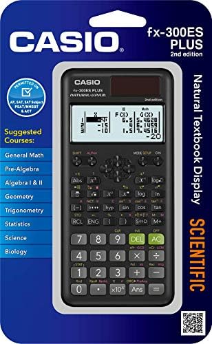 Casio FX-300esplus2 2ª edição, calculadora científica padrão, preto