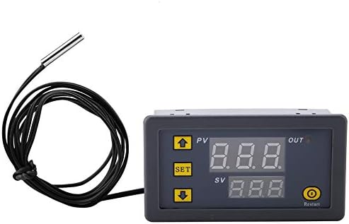 Controlador de temperatura digital, sensor de controlador de alarme de temperatura do termostato digital, W3230 LED