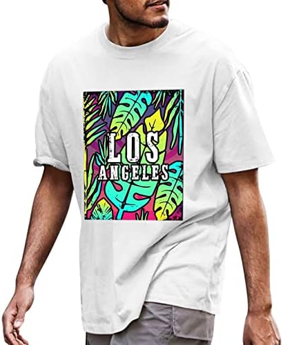 Camisetas masculinas de zddo letra de manga curta impressão casual camisetas havaianas de verão praia tops atléticos esportes gastam