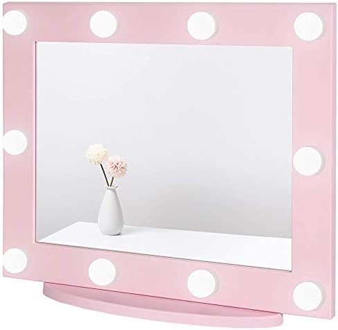 Espelho de vaidade de Hollywood Waneway com luzes, espelho de maquiagem iluminado grande para camarim e quarto, espelho cosmético