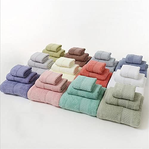 MJWDP 3PCS Set toalha de cor algodão sólido Toalha de banho grande de banheira de banheiro para o banho de rosto para (cor: a, tamanho