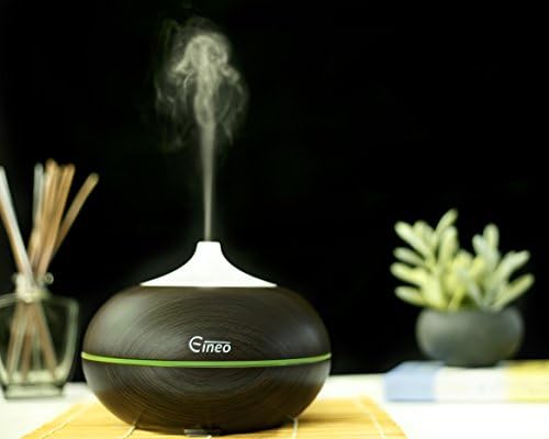 Difusor de aromaterapia com óleo essencial de Eineo. Wood Grain 300ml Ultrassonic silencioso umidificador de névoa fresca