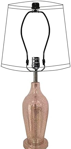 Rddeniy 10 polegadas Harpa de lâmpada com base leve e finial da lâmpada para mesa e luminárias de piso preto