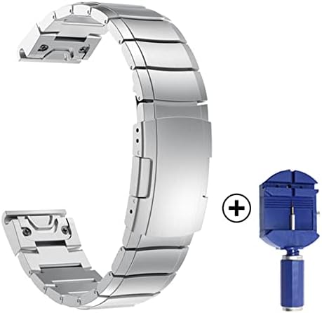 HEPUP Quick Fit Stainless Steel Watch Band 22 26mm para Garmin Fenix ​​5 5x 6 6XPro 3HR/Solar/Enduro/Descent Mk1 Mk2 Mk2i Strap