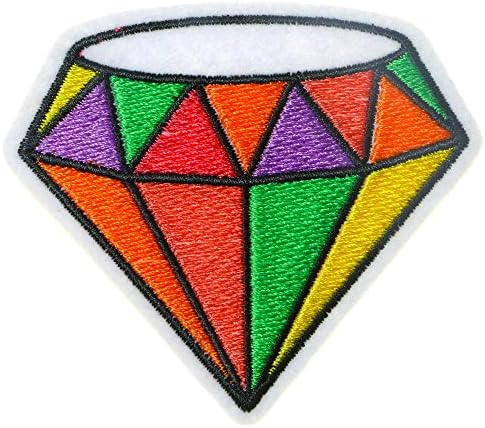 JPT - Rainbow Diamond Gems Jóia Aplique Aplique Ferro/Costura Em Patches Badge Patch de logotipo fofo na camisa de