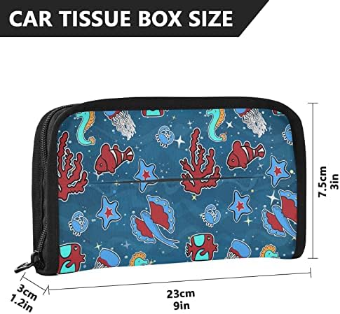 Holder de tecidos de carro-Animais marinhos-palhaço-palha