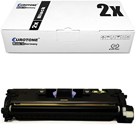 2x Toner remanufaturado Eurotone para HP Color LaserJet 2550 2820 2840 Substitui Q3960A 122A preto