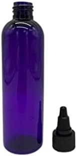 Garrafas plásticas de plástico Purple Cosmo de 4 oz -12 Pacote de garrafa vazia recarregável - BPA Free - Óleos essenciais