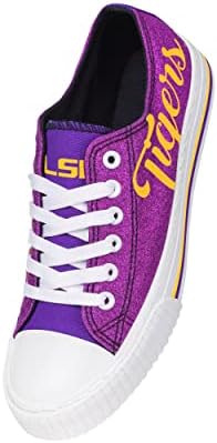 LSU Tigers NCAA Color feminino Glitter Low Top Shoes de lona - 6