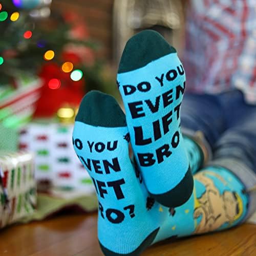 Lavley meias engraçadas para homens e mulheres com designs divertidos - presente de novidade para caras que têm tudo