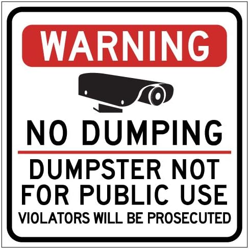 StopSignsendMore - Nenhuma lixeira de dumping não para uso público de uso público - 24x24 - Reflexivo | Magnum Magnetics 30 mil