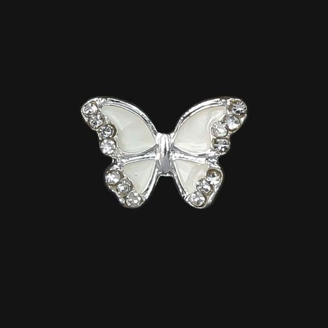 10pcs Hollow Butterfly Nail Rhinestones liga Diamante de diamante Multi -Designs Acessórios de jóias de joalheria de joias
