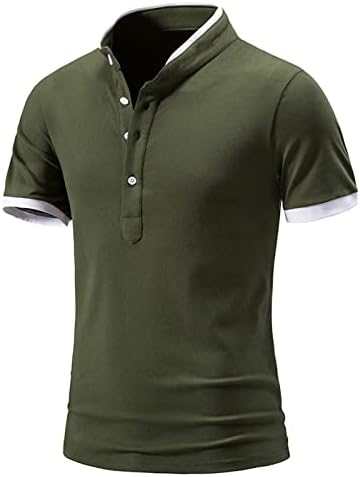 Nidie Mens Golf Polo Muscle Manga curta Business Camisa de golfe de algodão Camisas de pólo de golfe BASIC Projetado