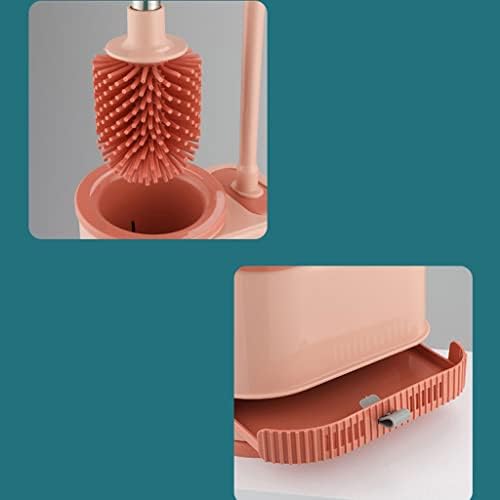 Escova de vaso sanitário guojm e porta -voz do suporte, escovas de vaso sanitário e suportes do banheiro com alça e cerdas