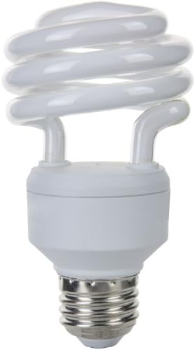 Sunlite 00811 -su mini lâmpada CFL em espiral, 18 watts, base média, 1250 lúmens, 10.000 horas de vida útil, 1 pacote,