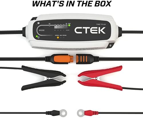 CTEK CT5 Hora de ir para o pacote | CTEK CT5 Hora para GO-12 Volt Carregador de bateria e mantenedor e CTEK Comfort Indicator
