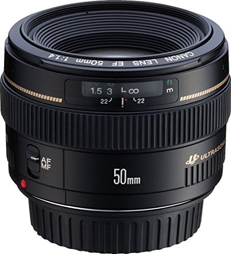 Canon EF 50mm f/1.4 USM Standard & Medium Telefoto Lens com filtro de lente de proteção UV - 58 mm
