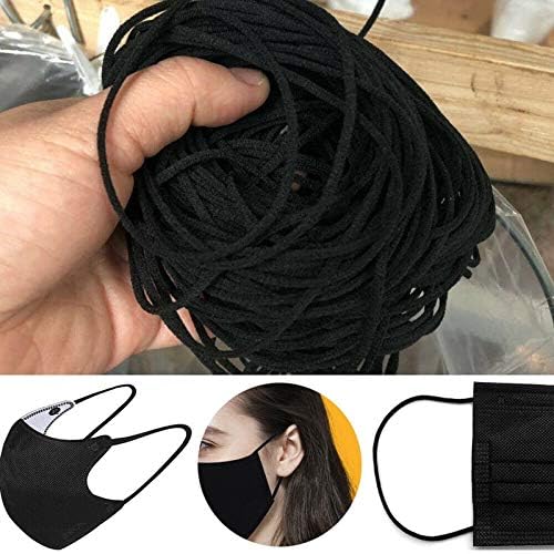 Marhashii 50m de elástico de elástico cor cora de borracha pendurada corda, clipes de ponte de nariz de corda ajustável