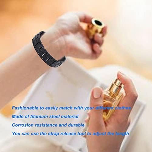 Pulseira de ímãs - redução eletrostática melhorar o sono perdem peso pulseiras elegantes com aço de titânio especial para