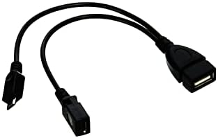 DSYJ Micro USB Host OTG Cable com Micro USB Power para Samsung S7 Edge, S6 Edge, S5, S4 e Nexus 10 9 7 4 Player + Todos