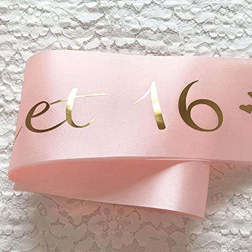 Ergonflow 16th Aniversário Sash and Tiara Kit, Sweet Sixteen Aniversário Gifts For Girls Party Supplies Favors Decorações
