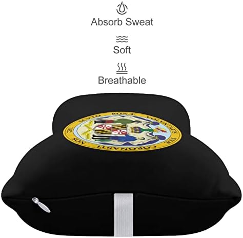 Maryland State Seal Car pescoço travesseiro de carro macio para apoio de cabeça travesseiro de almofada de descanso de pescoço