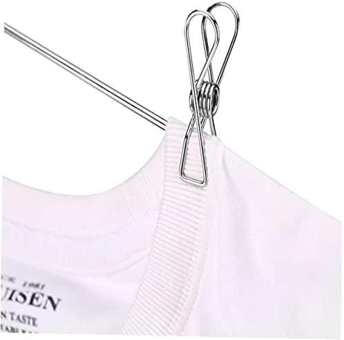 Conjunto premium de presa - 20 prendedores de roupa de aço inoxidável duráveis ​​para rack de secagem de roupas íntimas