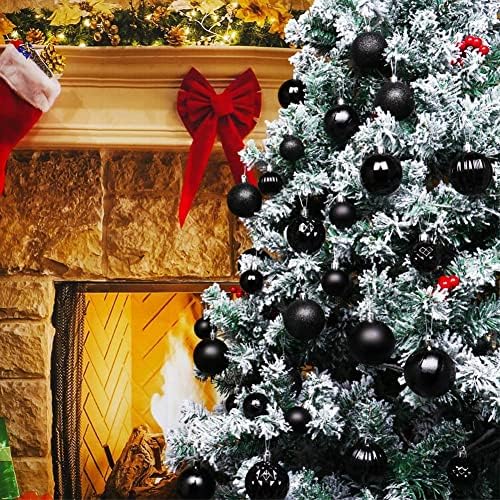 24pcs de enfeites de bola de Natal, mini ornamentos de mini bolas, bolas de decoração de árvores de Natal, decoração de suspensão