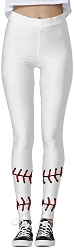 Highland Cow Workout Yoga Leggings para mulheres perneiras de cintura alta impressão de beisebol mole mole escova de fitness calças