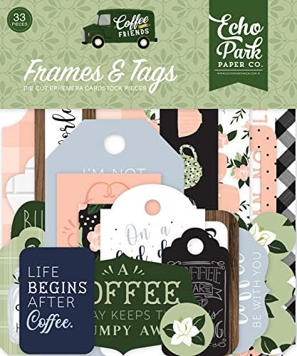 Echo Park Paper Company Coffee & Friends Frames & Tags Ephemera