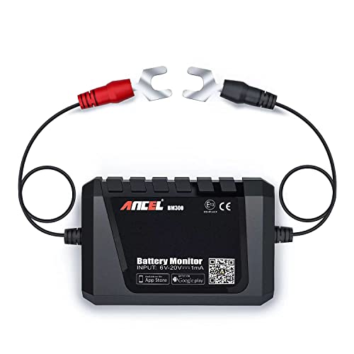 Monitor de bateria Ancel BM300 Voltímetro de Bluetooth, Teste de Sistema de Carregamento de Tensão de Bateria Automotiva com