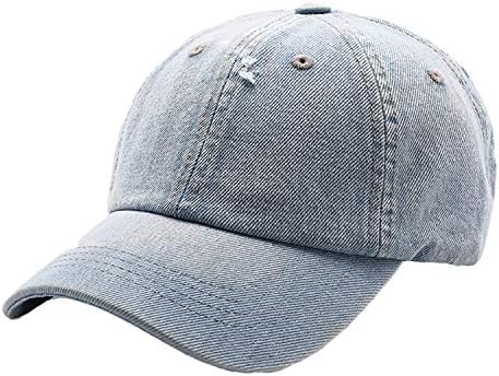 Tampa de beisebol lavada angustiada Vintage Denim Cotton Dadd Hat Unisex Polo Ajustável Crucker Low Profile Dad Hat Dad