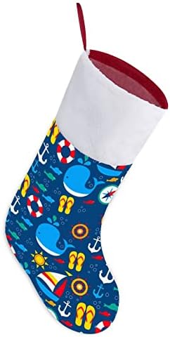 Animais de praia Festa de Natal pendurado meias fofas Papai Noel Sock para decorações de árvores de Natal Presentes