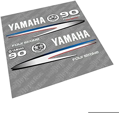 411 Decalques Substituição de pós-venda para Yamaha 90 Conjunto de Decalque Cinza Cinzento de quatro tempos
