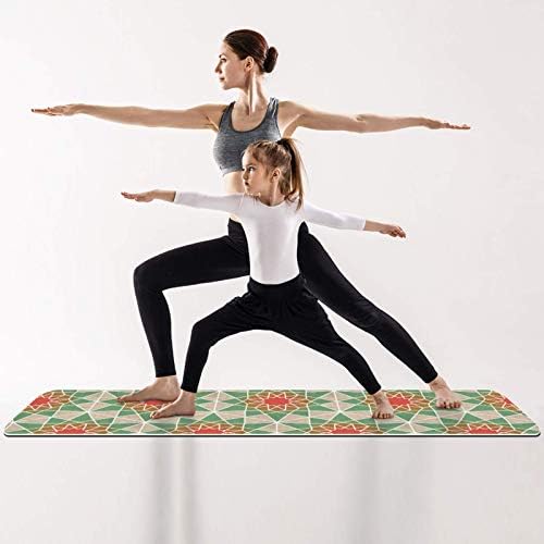 Siebzeh Trippy Mandala Padrão Premium Premium grossa de ioga MAT ECO AMICIONAL DE RORBO