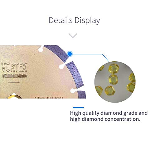 VTXMAX VSS 9 polegadas de corte seco ou molhado de propósito geral Power serra de diamante segmentada Blades para alvenaria de tijolo