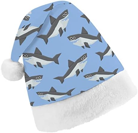 Tubarões fofos chapéu de Papai Noel para Capas de Natal Vermelho Favorias de Festas Festivas de Ano Novo