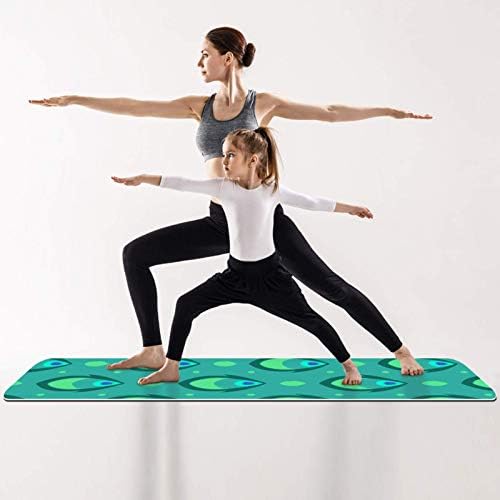 UNICEY LAGO AZUL abstrato abstrato pavão Patternyoga tapetes de ioga sem escorregões grossos para mulheres e meninas