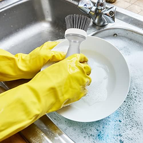 Limpadores de louça Dispensação de sabão Limpador de escova de palmeira: Pântula de limpeza de panela Cozinha cozinha lavadora