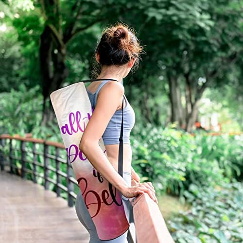 Saco de transportadora de tapete de ioga inspiradora com alça de ombro de ioga bolsa de ginástica bolsa de praia