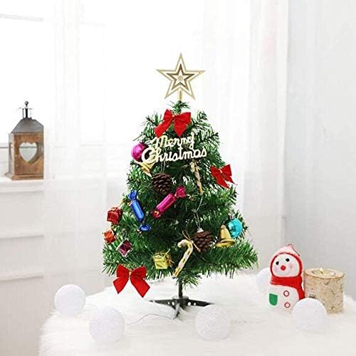 Shuishu cmtabletop Natal Árvore de Natal Mini Tree de pinheiro para decoração de decoração de Natal Combatinha com luzes de cordas LED ornamentos 1123