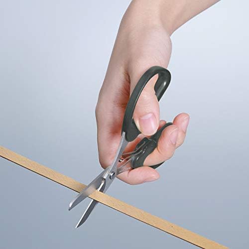 Allex Scissors Profissional Pesado em aço inoxidável japonês, coragem de couro com tesoura carregada de mola, feita