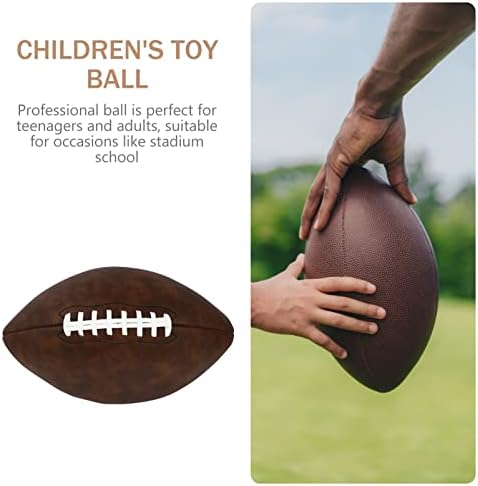 PartyKindom Standard Football PU Rugby de couro: American Game Football Professional Sports Ball para crianças Favores de festas