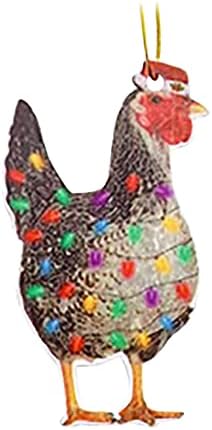 Arregamento de Natal Ornamento de galinha de frango Aves personalizadas Ornamentos de ornamentos para decoração de coruja