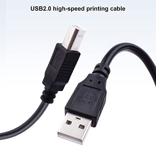 Cabo de impressora USB 2.0 - USB um cabo de transferência de dados masculino para masculino, cabo USB B