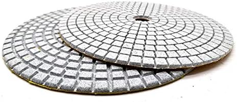2PCs 7 polegadas 180 mm Diamante Polishing Pads Grits para granito Polimento de mármore de concreto úmido/seco 150