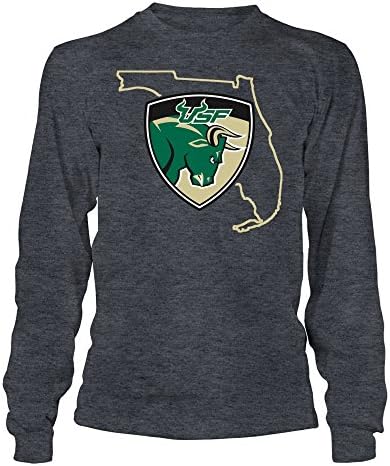 FanPrint South Florida Bulls Capuz - Escudo em Estado Esboço - USF Bulls